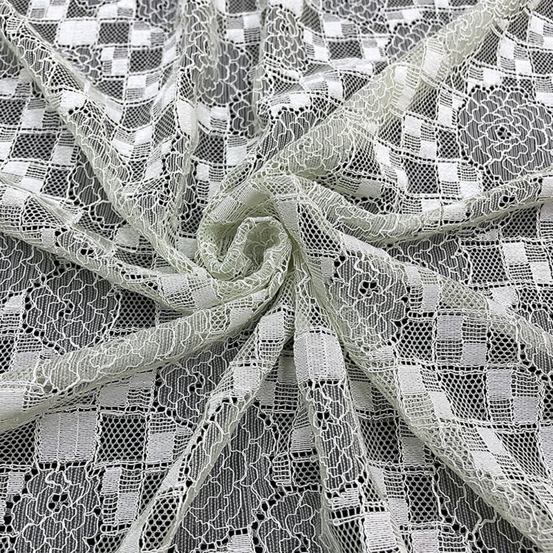 Lace Fabric Dress Geometric Nylon for Women's Wear Wholesale Supplier 11